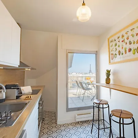 L'envol - Eiffel Tower View, Near Metro Apartamento *